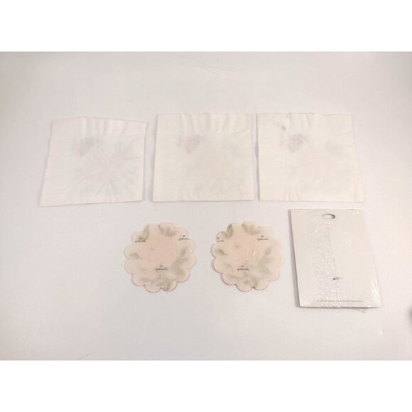 Vintage Hallmark Pink Rose Napkins & Coasters Set Beautiful Floral Flower Garden - Picture 4 of 6